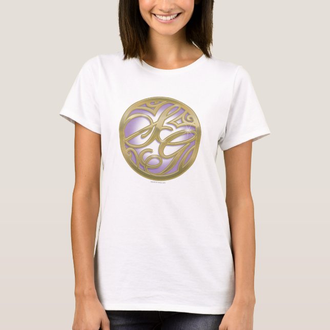 Supergirl Gold & Lila Circle Logo T-Shirt (Vorderseite)