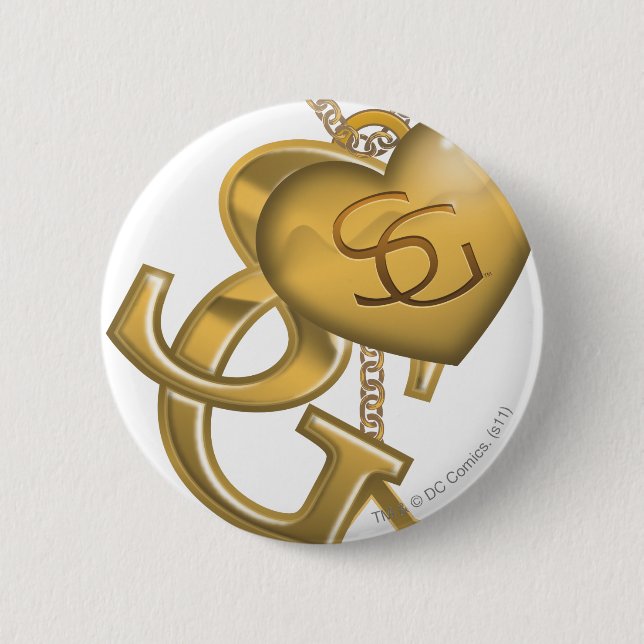 Supergirl Gold Locket Button (Vorderseite)
