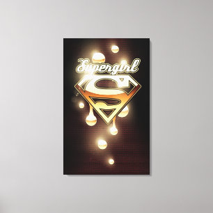 Supergirl Gold Tropfen Leinwanddruck