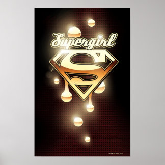 Supergirl Gold Tropfen Poster