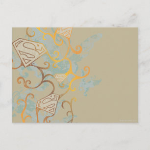 Supergirl Gold und Brown Postkarte