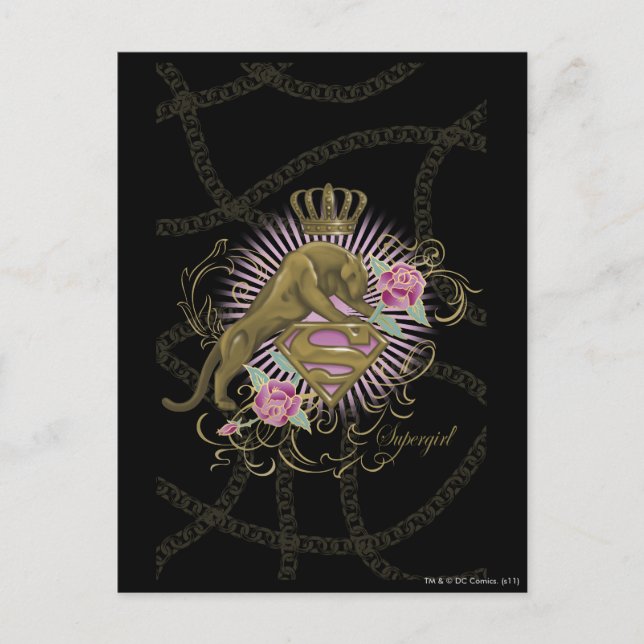 Supergirl Golden Cat 4 Postkarte (Vorderseite)