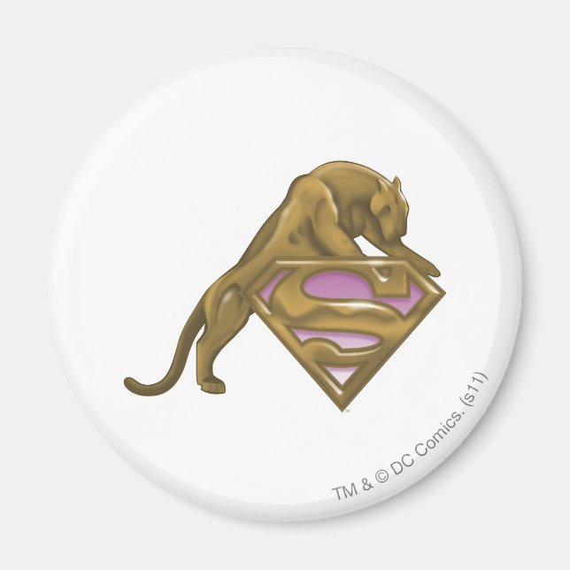 Supergirl Golden Cat Magnet (Vorne)