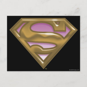 Supergirl Golden Logo Postkarte