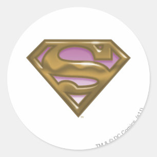 Supergirl Golden Logo Runder Aufkleber