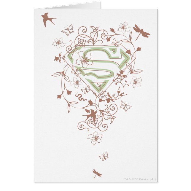 Supergirl Green Floral Logo (Vorne)