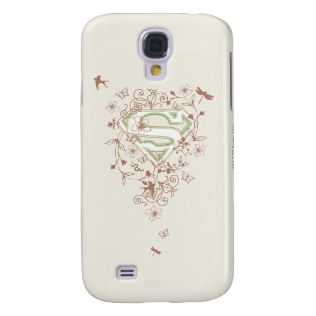Supergirl Green Floral Logo Case-Mate Samsung Galaxy Hülle (Rückseite)