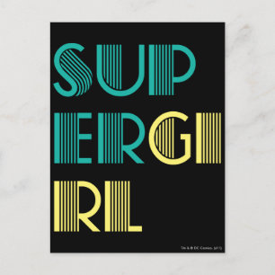 Supergirl Green und Yellow Postkarte
