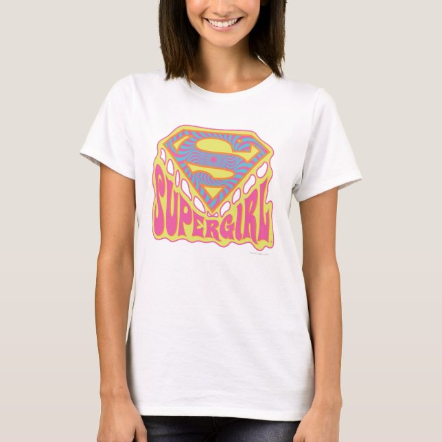 Supergirl Groovy Logo 2 T-Shirt (Vorderseite)