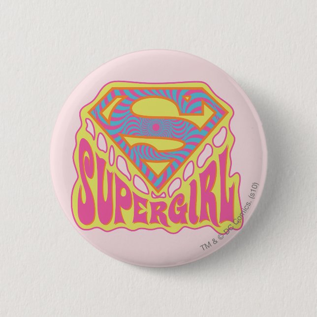 Supergirl Groovy Logo Button (Vorderseite)