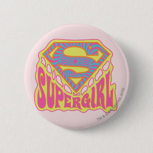 Supergirl Groovy Logo Button