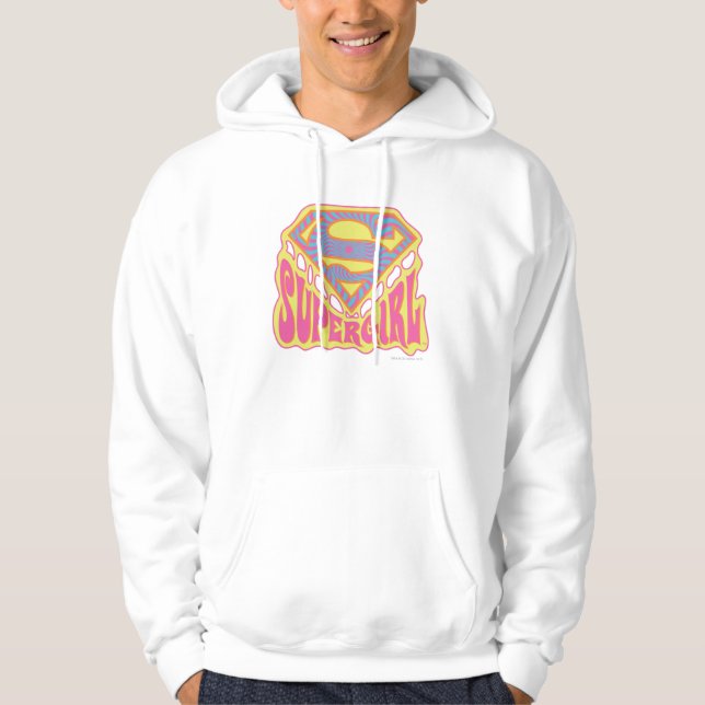 Supergirl Groovy Logo Hoodie (Vorderseite)