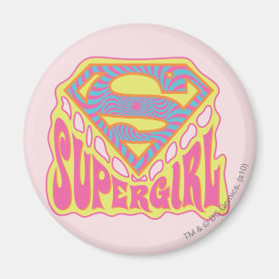Supergirl Groovy Logo Magnet