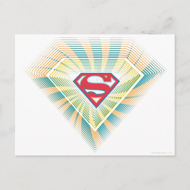 Supergirl Groovy Logo Postkarte (Vorderseite)