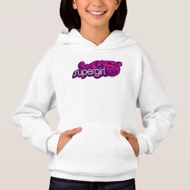 Supergirl Groovy Name und S-Shield Hoodie (Vorderseite)