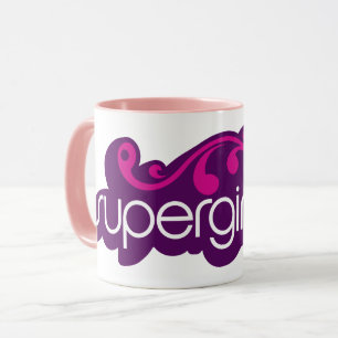 Supergirl Groovy Name und S-Shield Tasse