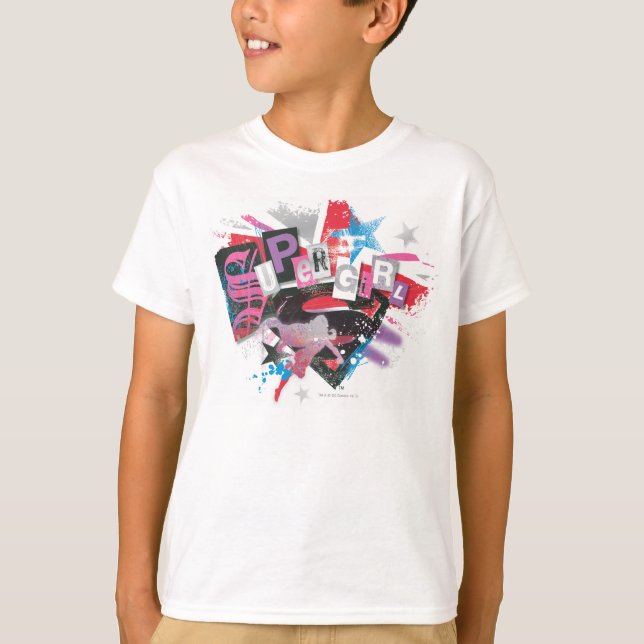 Supergirl Grunge Design T-Shirt (Vorderseite)