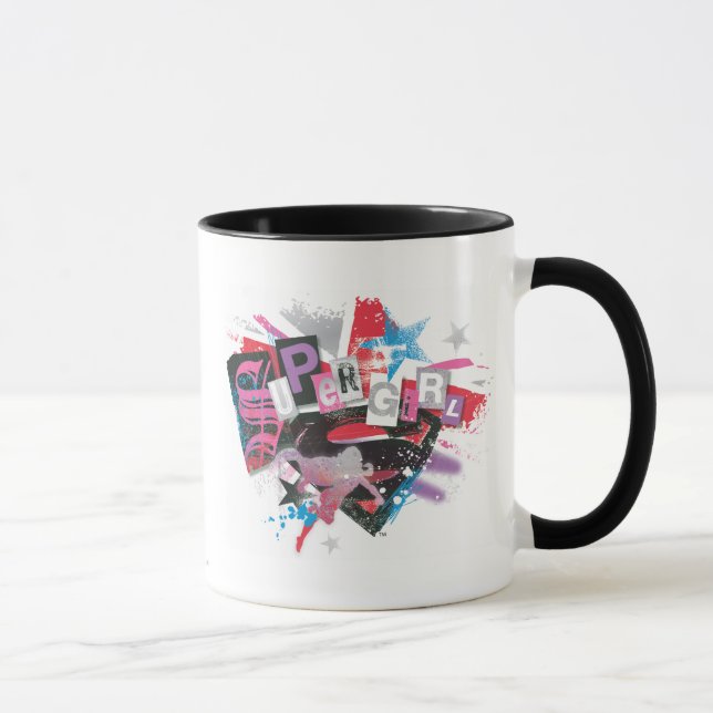 Supergirl Grunge Design Tasse (Rechts)