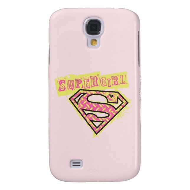 Supergirl Grunge Logo Pink Case-Mate Samsung Galaxy Hülle (Rückseite)