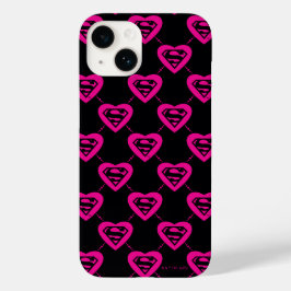 Supergirl Hearts Diagonal Pattern Case-Mate iPhone 14 Hülle
