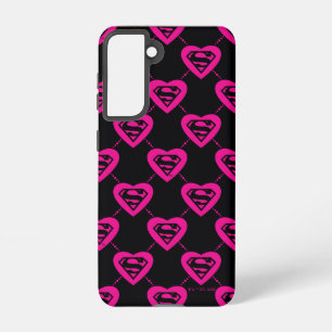 Supergirl Hearts Diagonal Pattern Samsung Galaxy Hülle