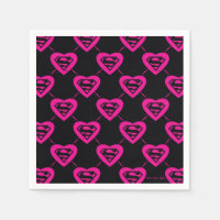 Supergirl Hearts Diagonal Pattern