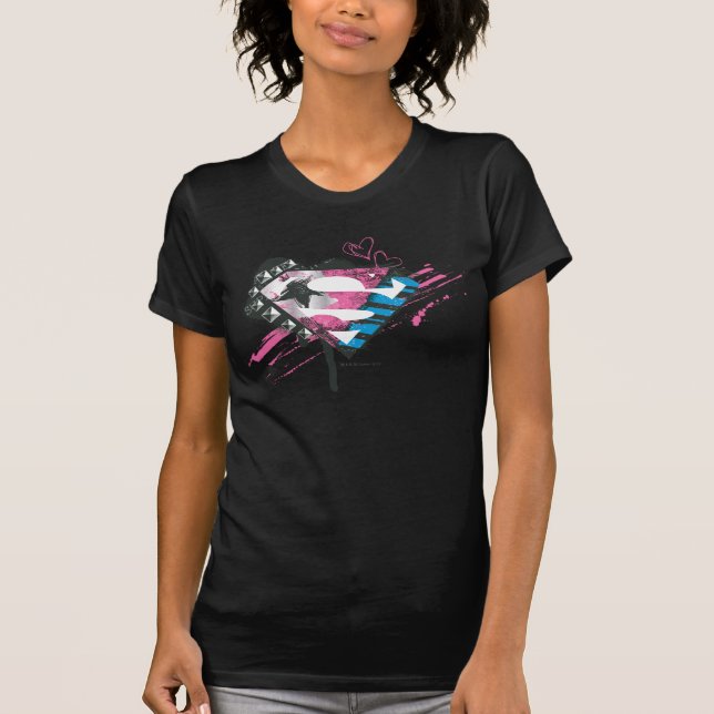 Supergirl Hearts Logo T-Shirt (Vorderseite)