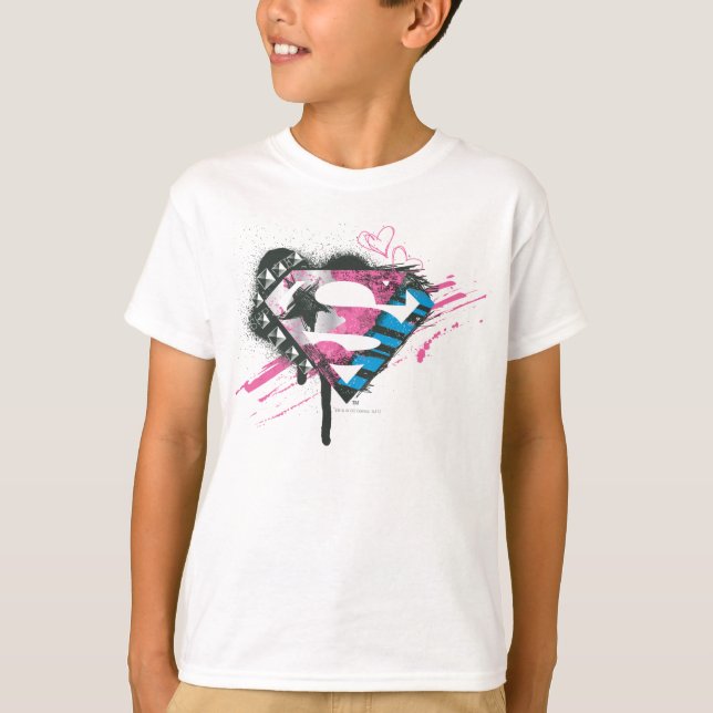 Supergirl Hearts Logo T-Shirt (Vorderseite)