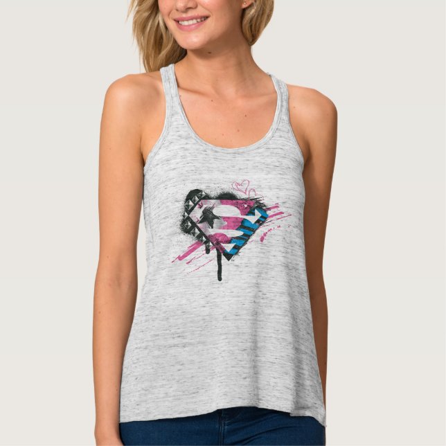 Supergirl Hearts Logo Tank Top (Vorderseite)