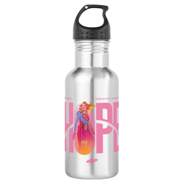 Supergirl Hoffnung Edelstahlflasche (Vorderseite)