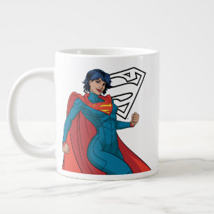 Supergirl Hovering in Blue Anzug Jumbo-Tasse