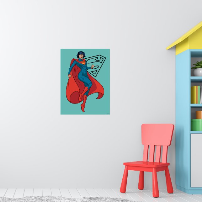 Supergirl Hovering in Blue Anzug Poster (Kinderzimmer 1)
