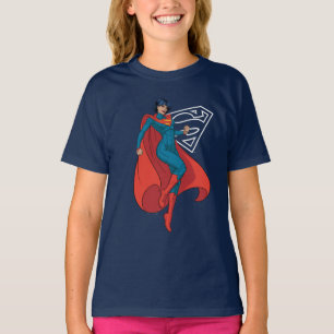 Supergirl Hovering in Blue Anzug T-Shirt