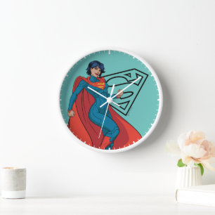 Supergirl Hovering in Blue Anzug Uhr