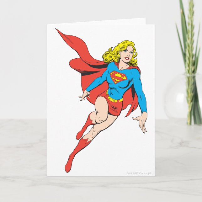 Supergirl in Bewegung Karte (Vorderseite)