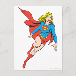 Supergirl in Bewegung Postkarte