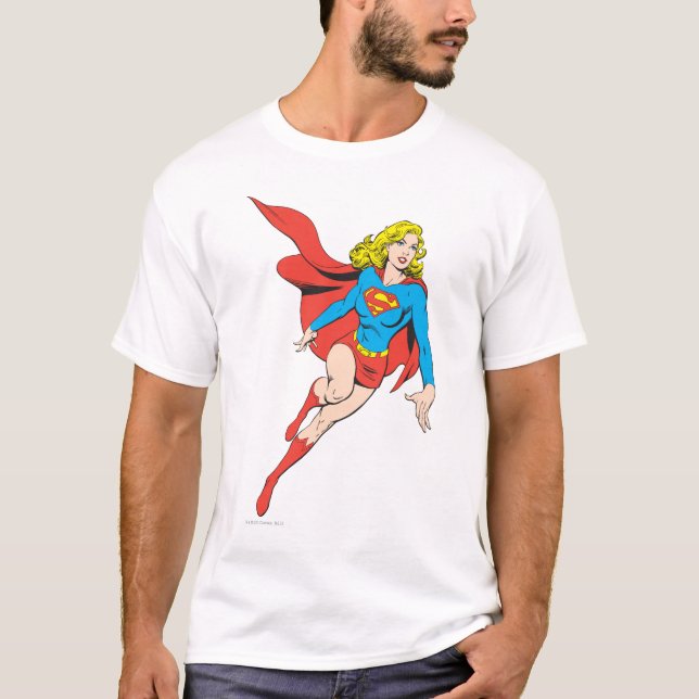 Supergirl in Bewegung T-Shirt (Vorderseite)