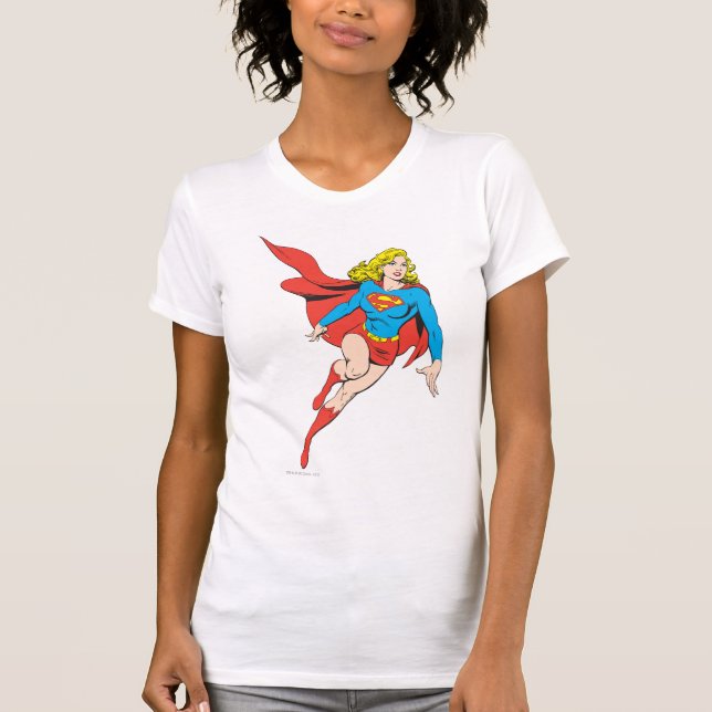 Supergirl in Bewegung T-Shirt (Vorderseite)