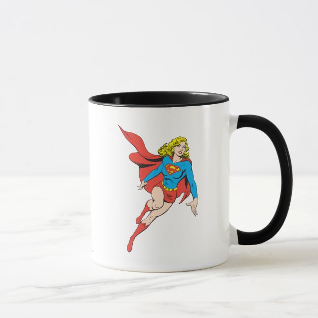 Supergirl in Bewegung Tasse (Rechts)