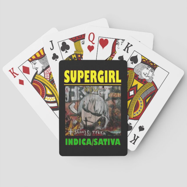 SUPERGIRL INDICA SATIVA SPIELKARTEN (Rückseite)