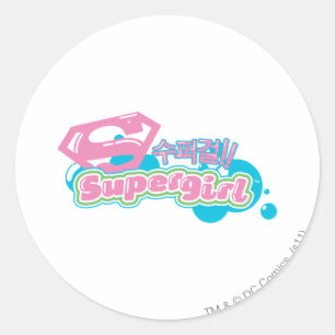 Supergirl J-Pop 3 Runder Aufkleber