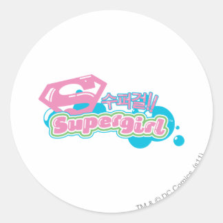 Supergirl J-Pop 3 Runder Aufkleber