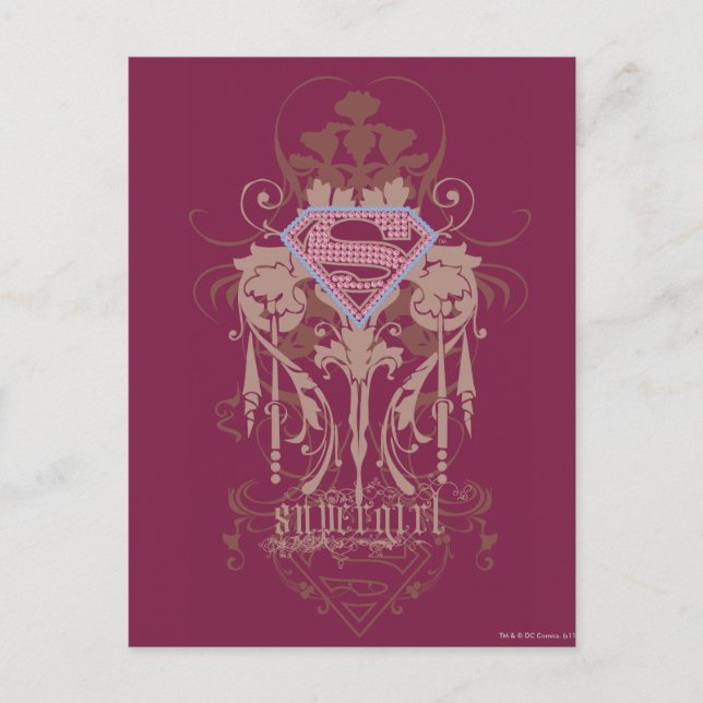 Supergirl Jewel Logo Postkarte (Vorderseite)