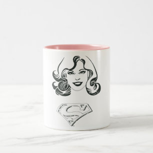 Supergirl-Kontur 1 Zweifarbige Tasse