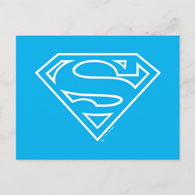 Supergirl Kontur S-Shield Postkarte (Vorderseite)