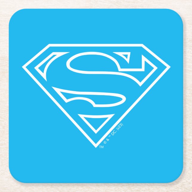 Supergirl Kontur S-Shield Rechteckiger Pappuntersetzer (Vorderseite)