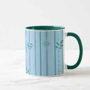 Supergirl Leaf Muster Blau Tasse
