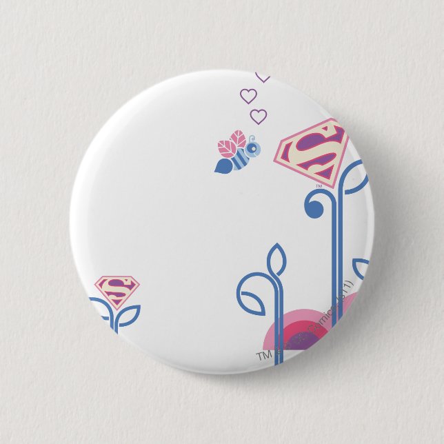 Supergirl Liebe Bee Button (Vorderseite)