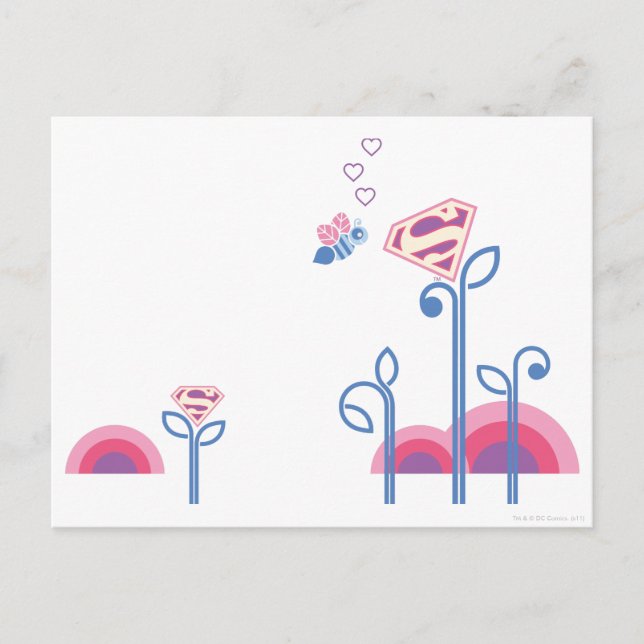 Supergirl Liebe Bee Postkarte (Vorderseite)