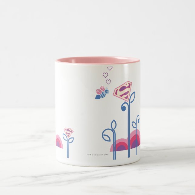 Supergirl Liebe Bee Zweifarbige Tasse (Mittel)